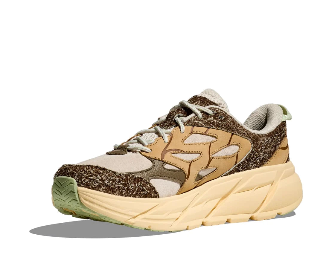 Hoka, Sneakersy Clifton L Suede, brązowe