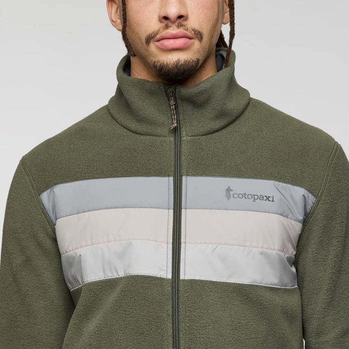 Męski Polar Teca Fleece Full-Zip Jacket,  Canteen