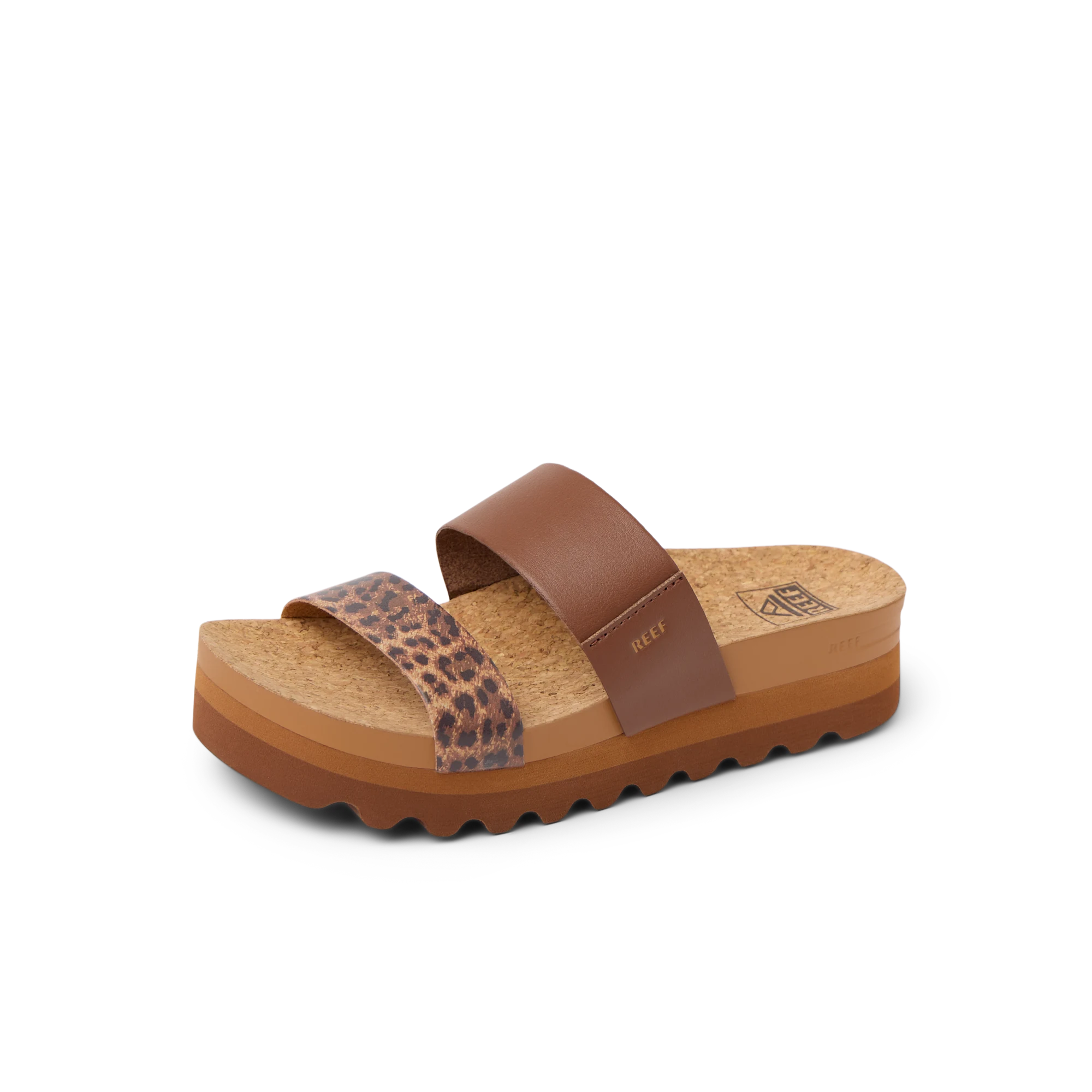 Klapki Damskie Cushion Vista HI, Brown/Leopard