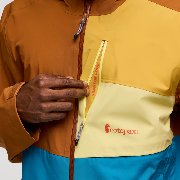 Kurtka Męska Impermeo 3L Hooded Shell Jacket, Sienna And Lake