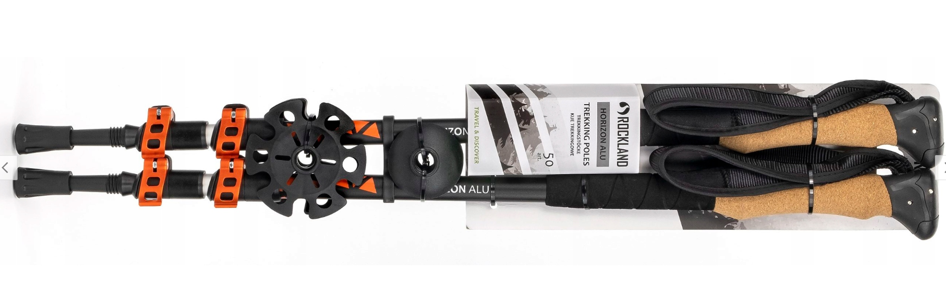 Kije trekkingowe Rockland Horizon ALU, black-orange