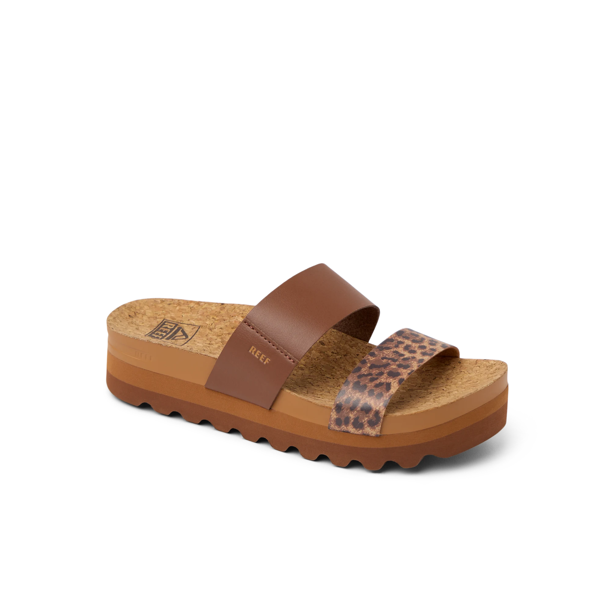 Klapki Damskie Cushion Vista HI, Brown/Leopard