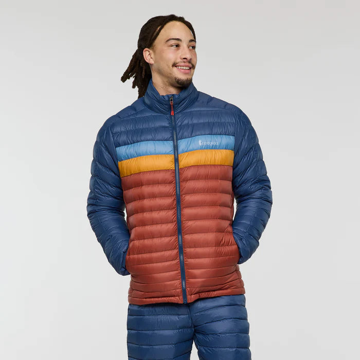 Kurtka Męska Fuego Down Jacket,  Deep Sea and Nutmeg