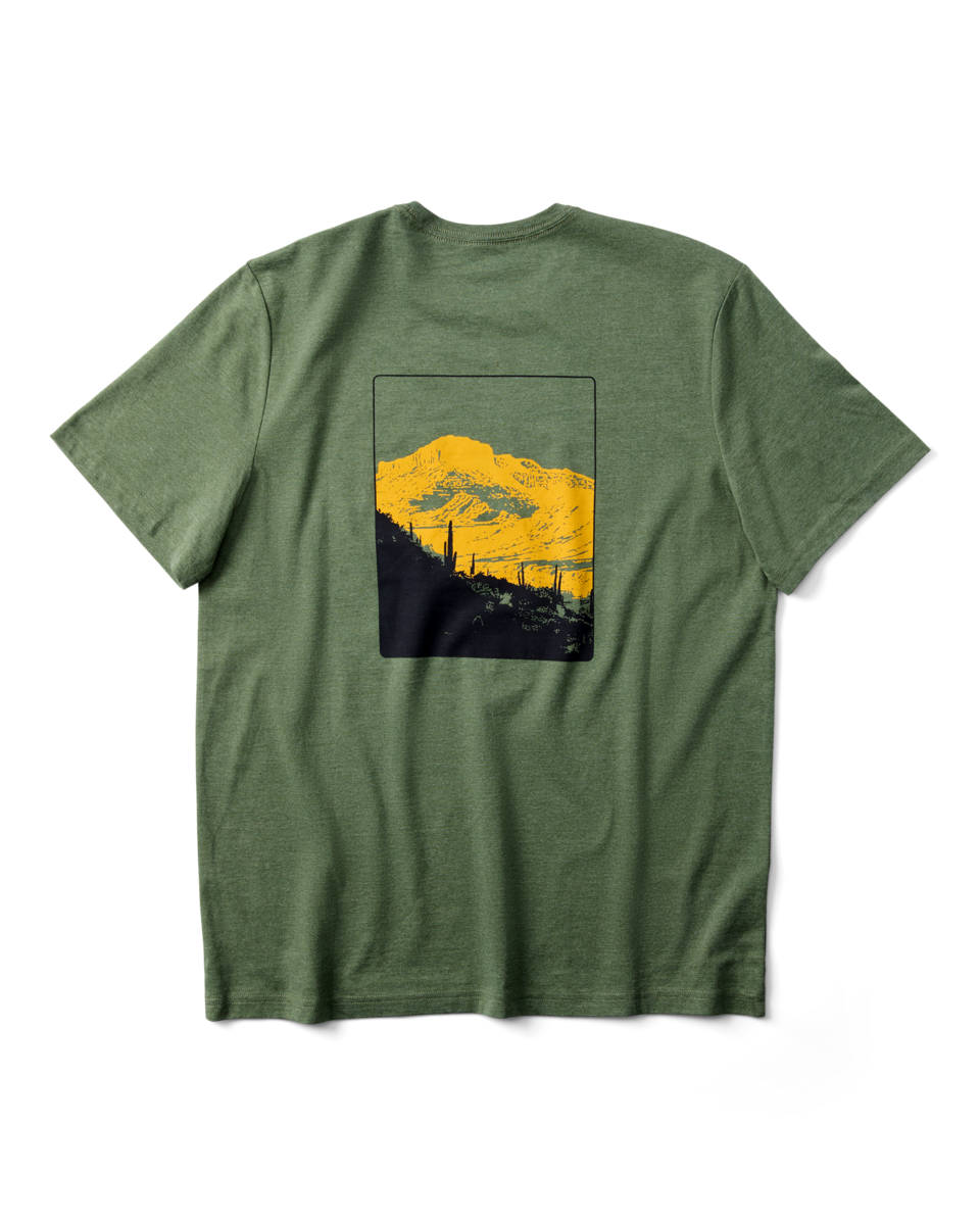T-Shirt Męski Down The River T-Shirt, Fatigue