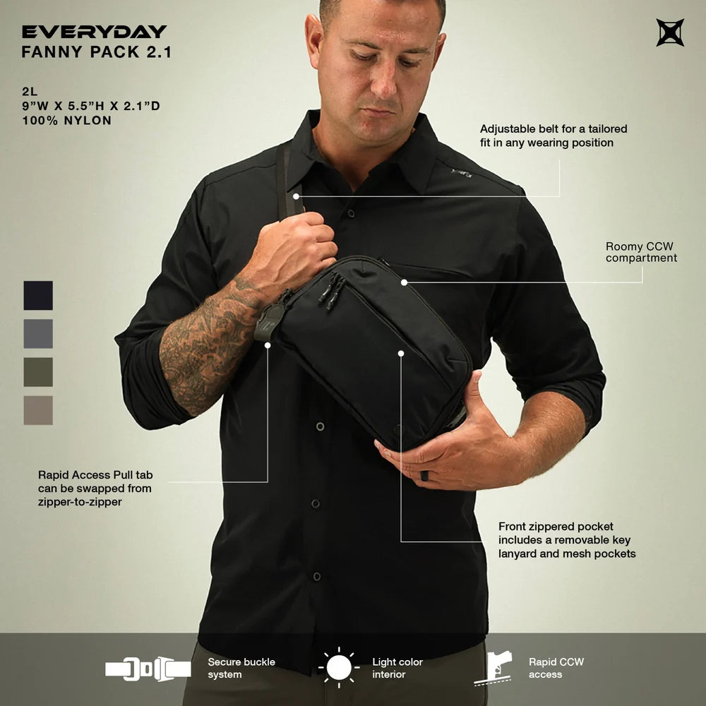 Vertx, Saszetka EDC Everyday Fanny Pack 2.1 2L, beżowy