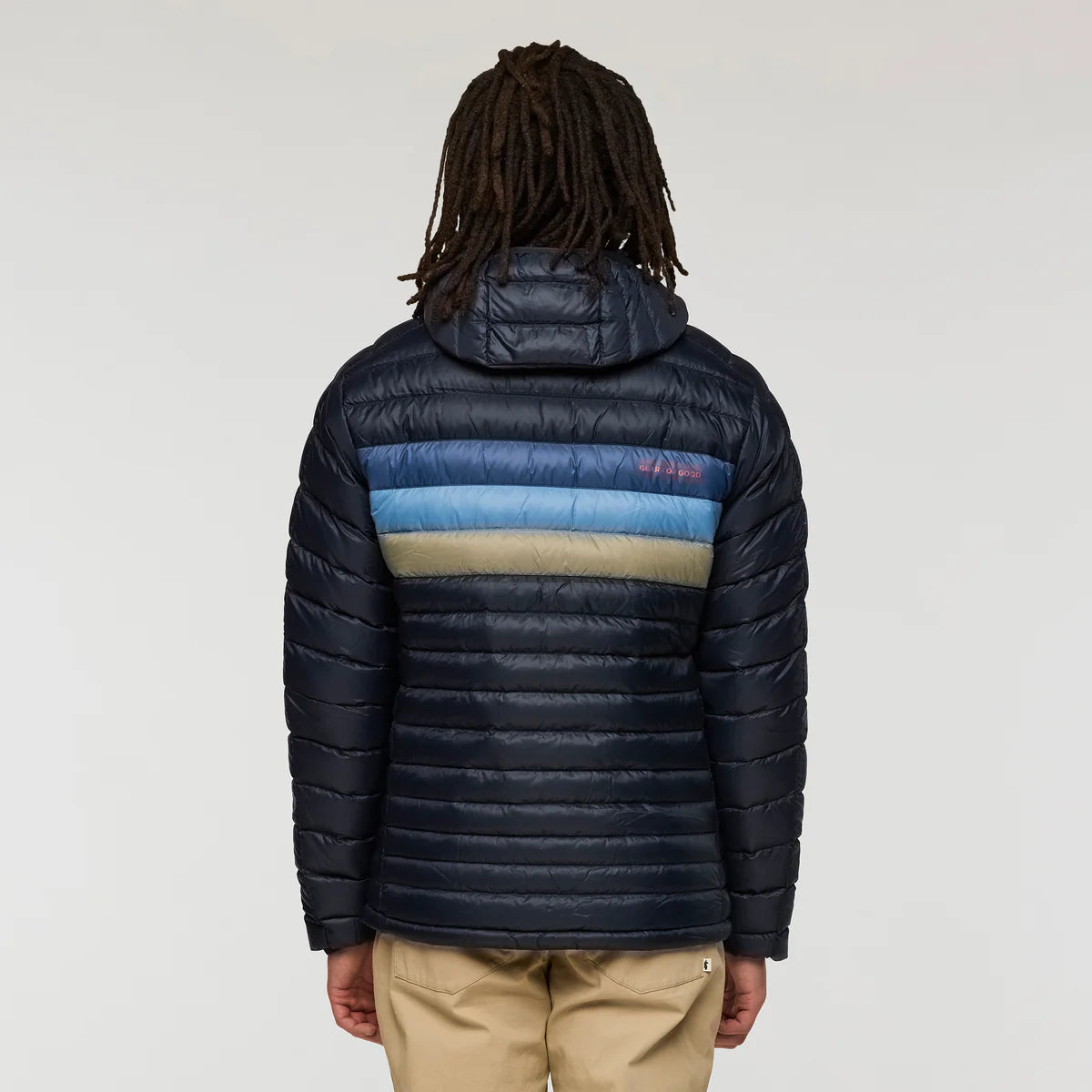 Kurtka Męska Fuego Down Hooded Jacket, Carbon Stripes