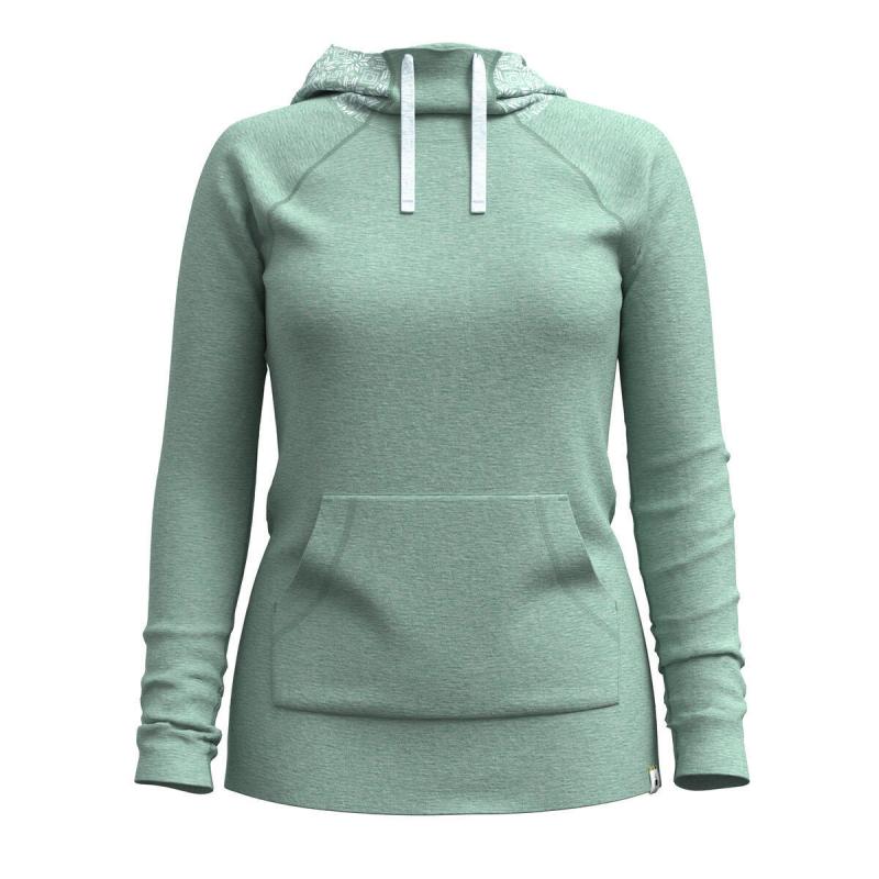 Bluza damska z kapturem W'S Thermal Merino Drape Neck Hoodie, P16 | arctic green digi snow