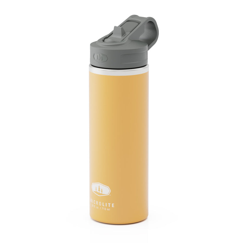 Butelka GSI Outdoors Microlite ze słomką, 710 ml, żółta