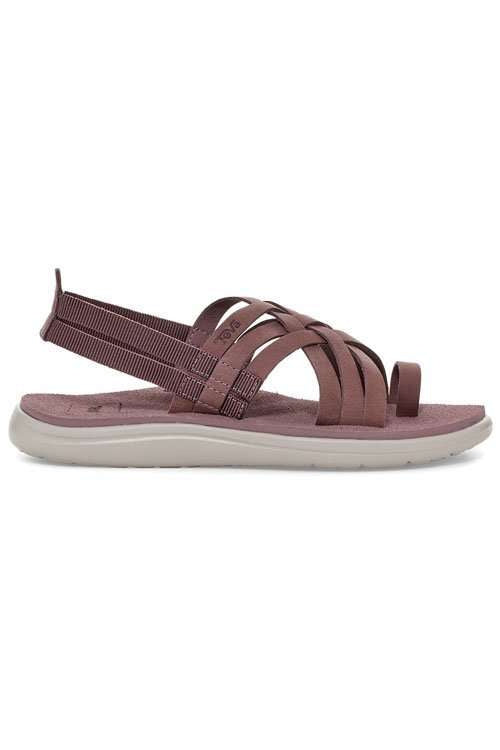 Teva, Sandały Damskie Voya Strappy Leather, fioletowy