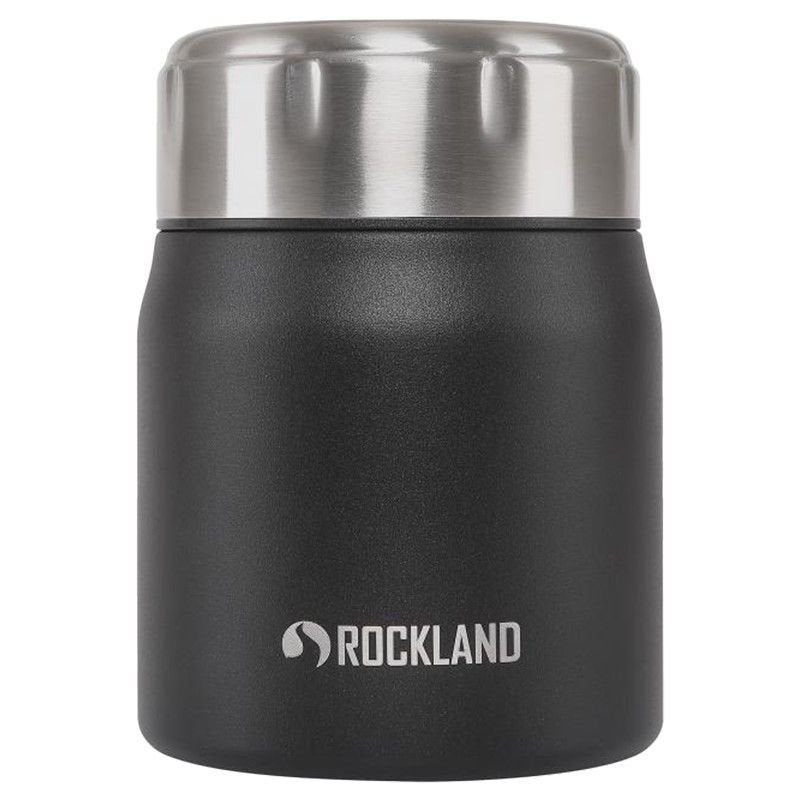 Rockland Termos obiadowy ROCKET Czarny 500 ml (spork w zakrętce + miseczka)