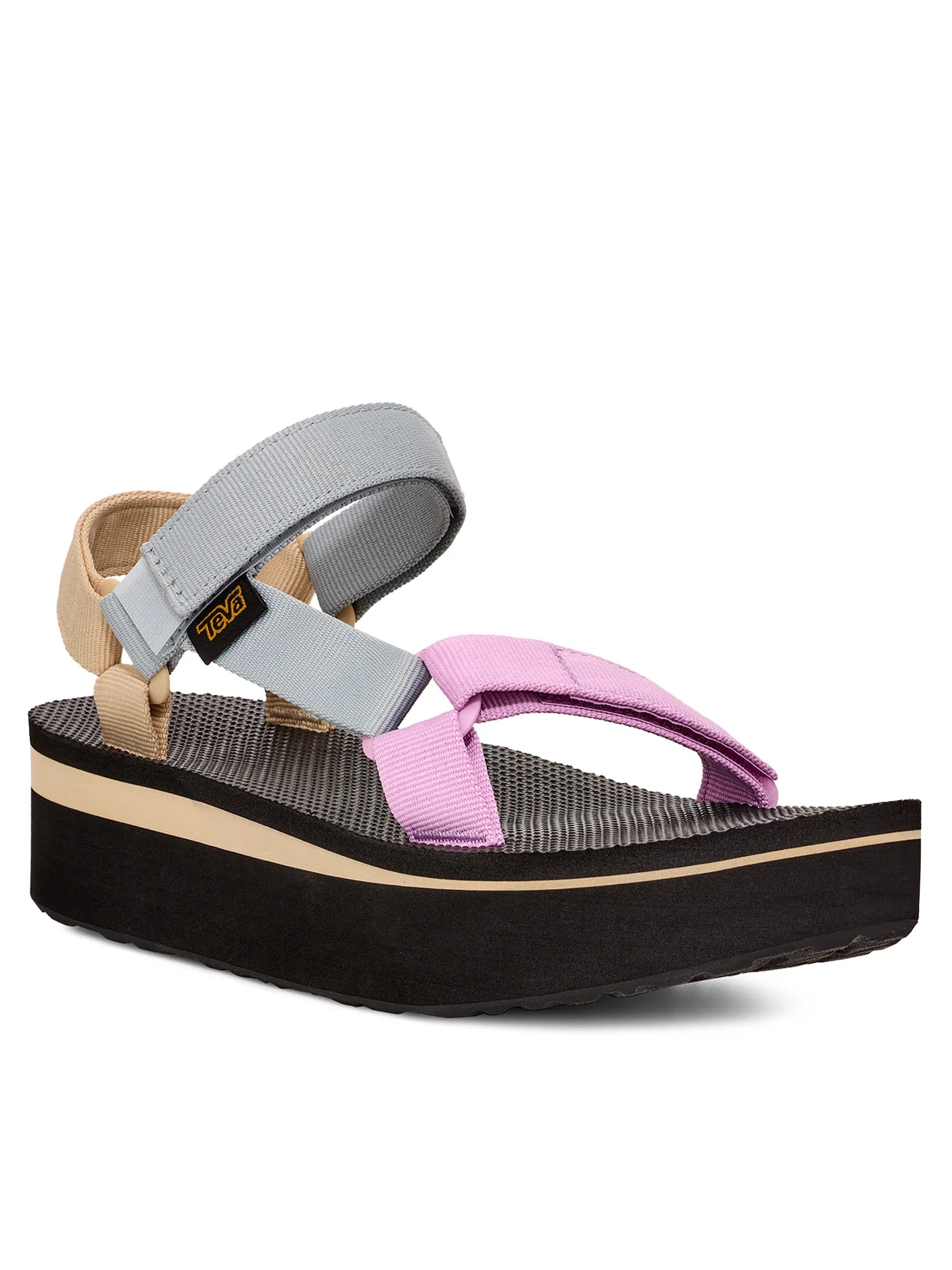 Teva, Damskie Sandały Flatform Universal, różowo - szaro - beżowe