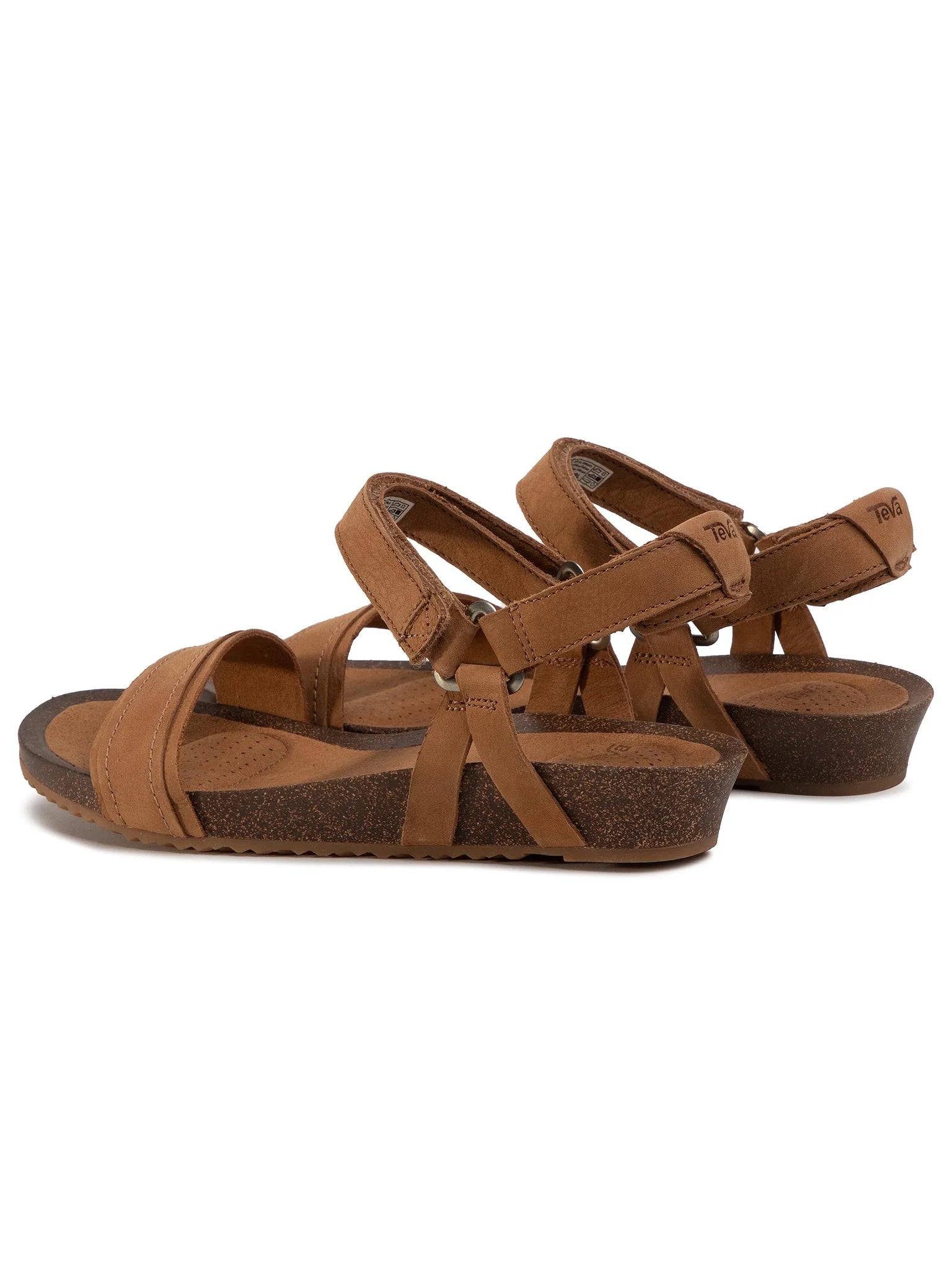 Teva, Sandały Damskie na koturnie Mahonia Stitch, brązowe