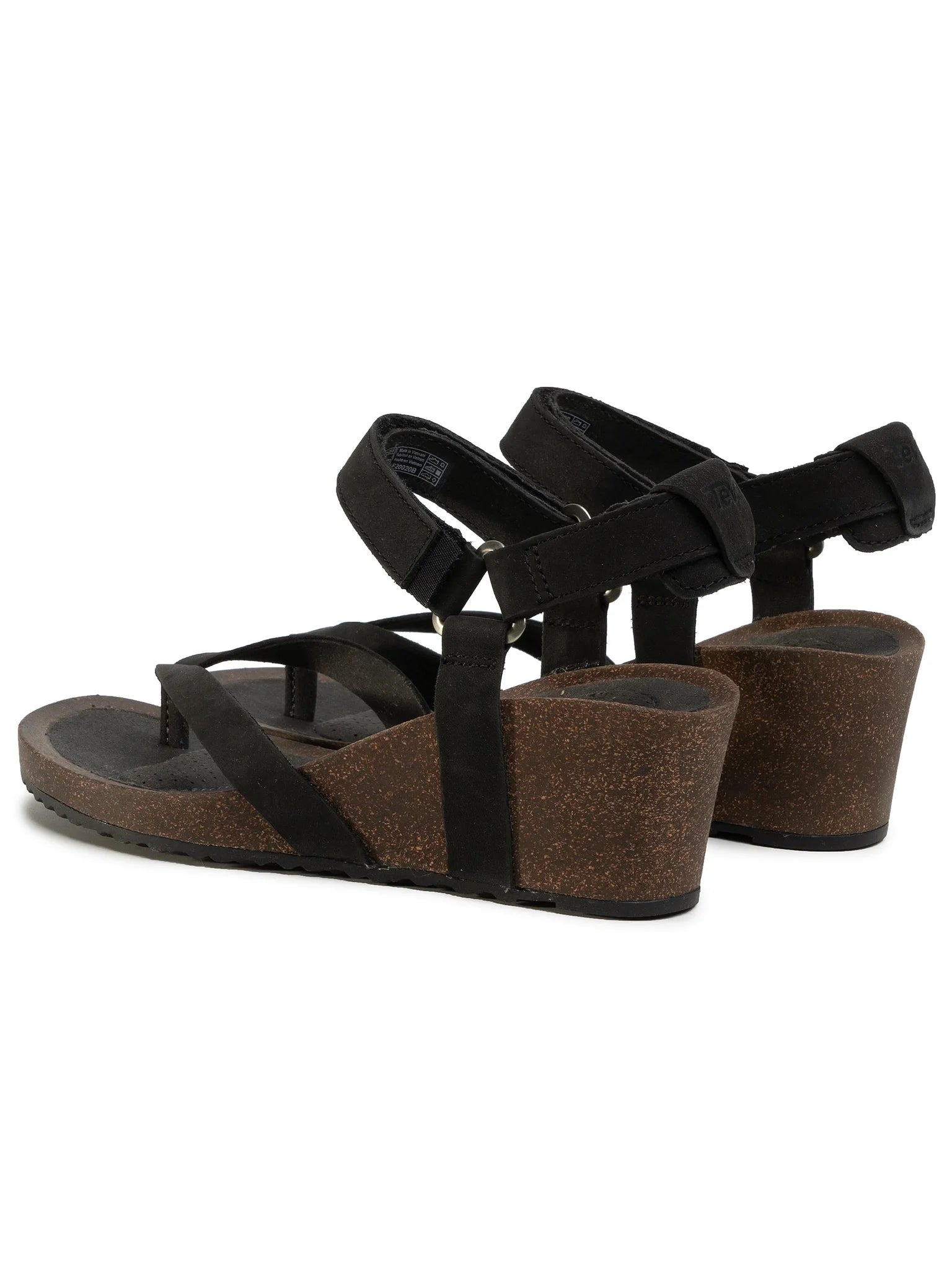 Teva, Sandały Damskie na koturnie Mahonia Wedge Thong, czarne