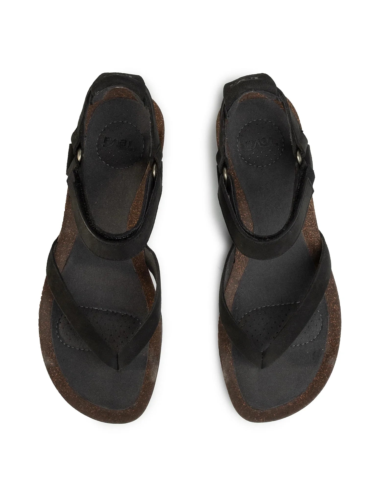 Teva, Sandały Damskie na koturnie Mahonia Wedge Thong, czarne