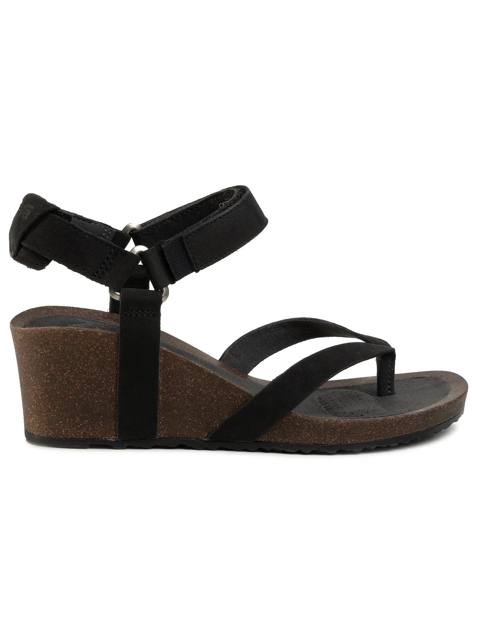 Teva, Sandały Damskie na koturnie Mahonia Wedge Thong, czarne