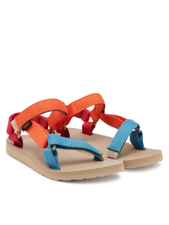 Teva, Damskie Sandały Original Universal, wielokolorowe - pomarańczowo - czerwno - niebieskie