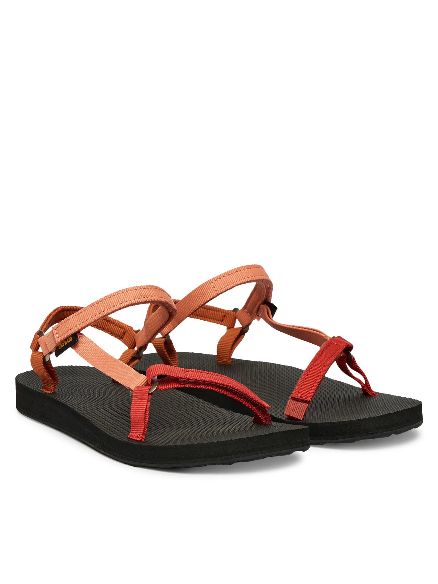 Teva, Sandały Damskie Original Universal Slim, czerwono - różowo - pomarńczowe