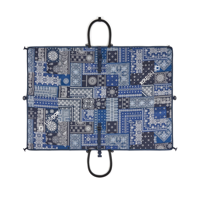 Torba Origami z funkcją maty piknikowej, Origami Tote, Blue Bandanna Quilt