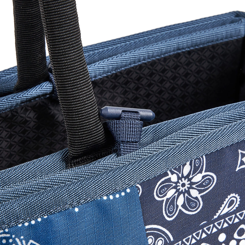 Torba Origami z funkcją maty piknikowej, Origami Tote, Blue Bandanna Quilt