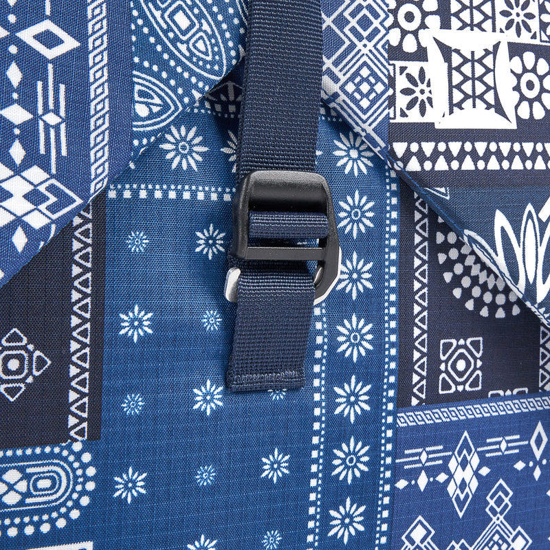 Torba Origami z funkcją maty piknikowej, Origami Tote, Blue Bandanna Quilt