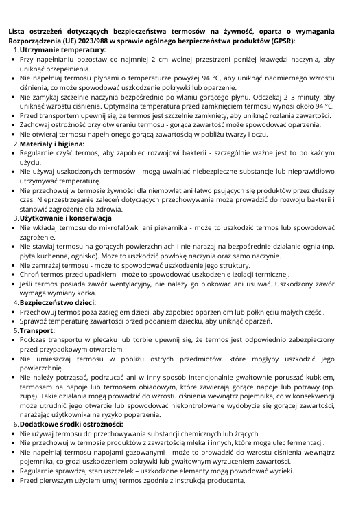 Parametry bezpieczeństwa