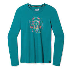 Damska Koszulka Smartwool Merino Floral Tundra LS