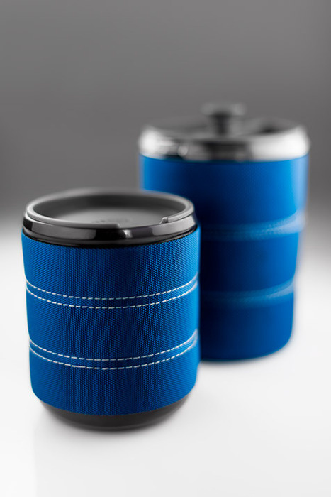 Kubek i zaparzacz do kawy GSI Java Press Blue
