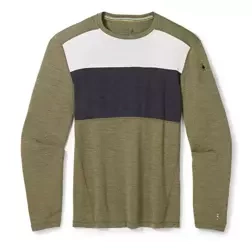 Męska Koszulka Smartwool Merino Baselayer Colorblock Crew Boxed 250