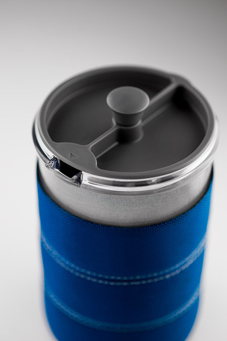 Kubek i zaparzacz do kawy GSI Java Press Blue