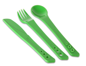 Ellipse Cutlery Set, Green LIFEVENTURE zestaw sztućców turystycznych zielone
