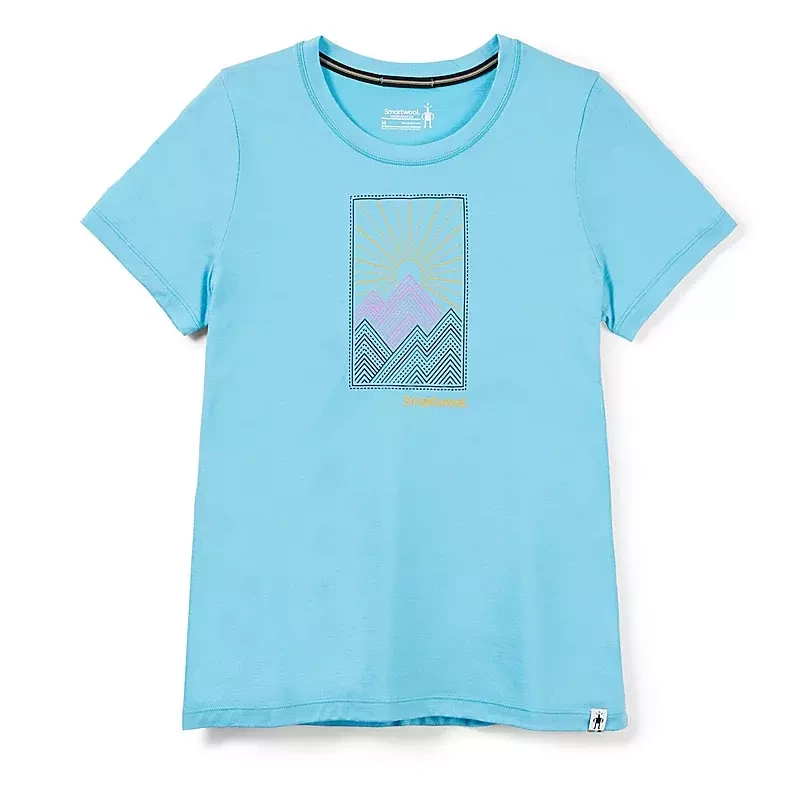 Damska Koszulka Smartwool Merino Sport 150 Alpine Start Short Sleeve Graphic Tee Slim Fit