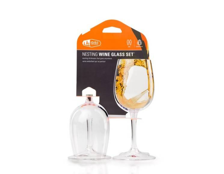 Kieliszki turystyczne na wino GSI Nesting Wine Glass Set