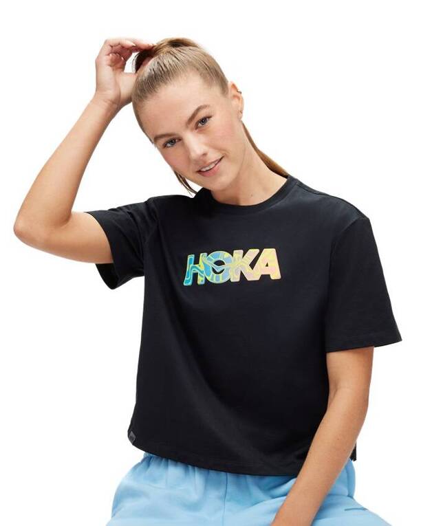 Damska Koszulka HOKA Topo Logo Short Sleeve